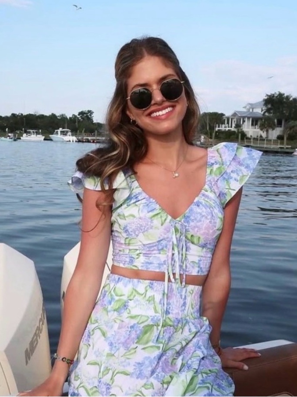 Hill House Alexa Top Blue Hydrangea 
Size XL